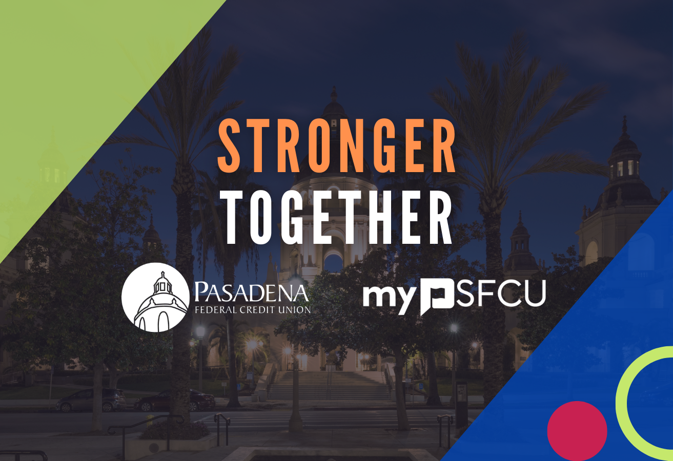 pasadena city hall in the background with tagline stronger together
